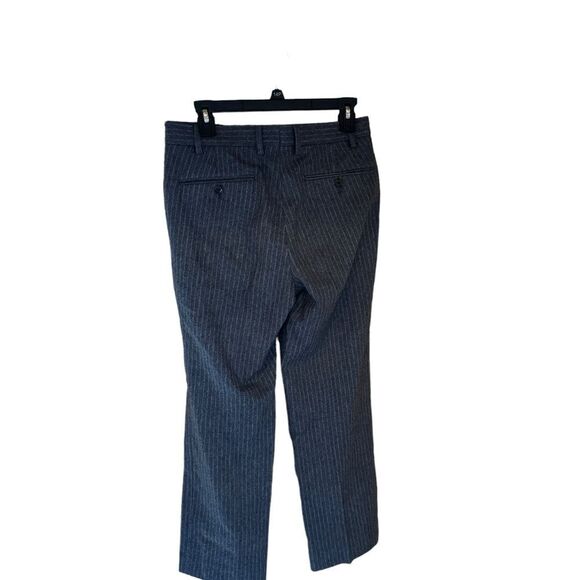 Land’s End Tollegno 3D Wool Tailored Fit Grey Striped Pants. Size 10. - Picture 10 of 13